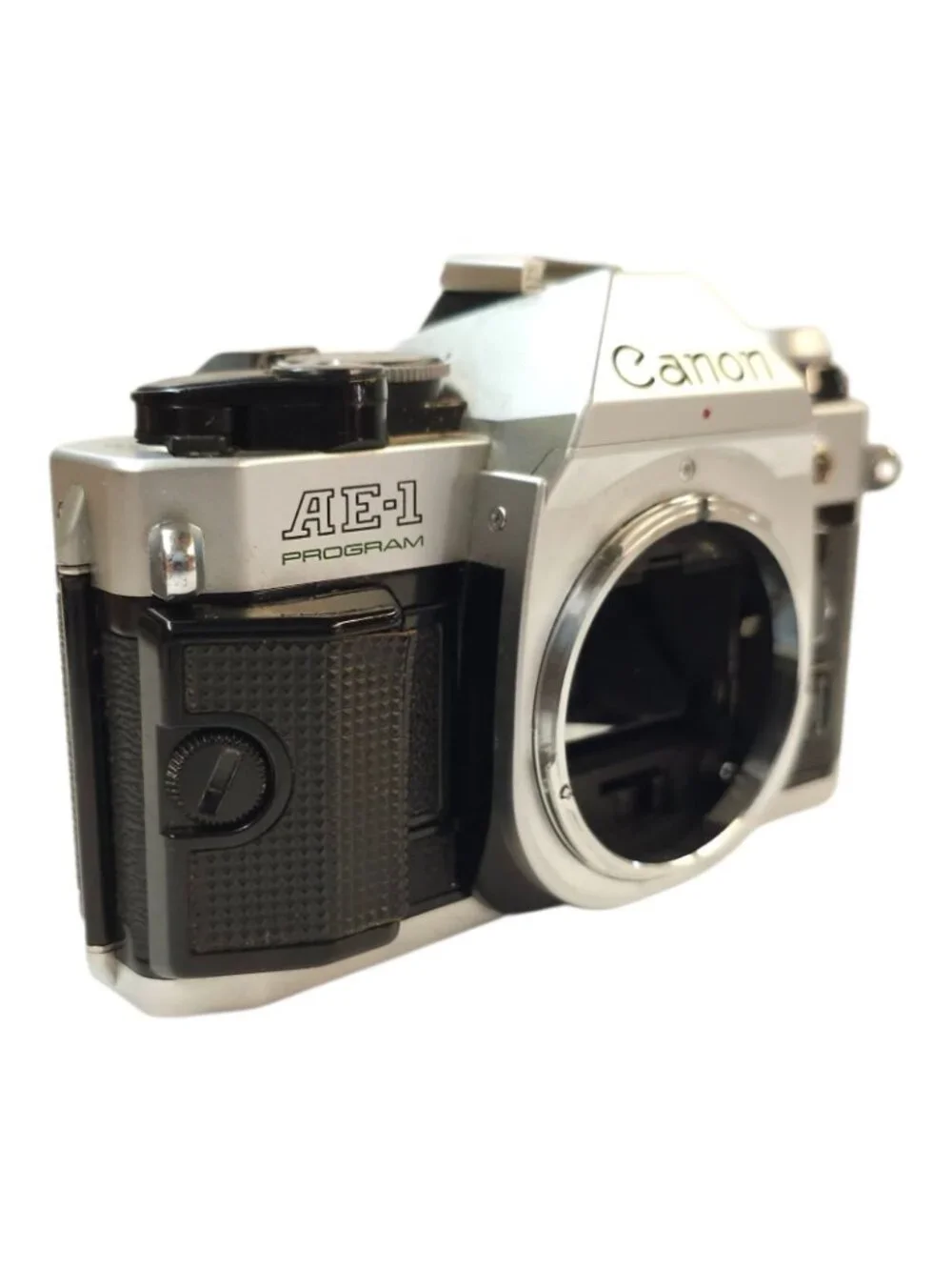 Canon AE-1 Program 35mm Film Black Silver Camera Body TESTED WORKS